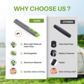 AYHDRN Insect Bite Sting Relief Device, | Chemical-Free Itch Swelling Relief for Mosquito Bites | Compact & Portable - Rechargeable Bite Healer