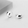 Sterling Silver 10mm Hoop Teardrop Waterdrop Sleeper Dome Huggie Drop