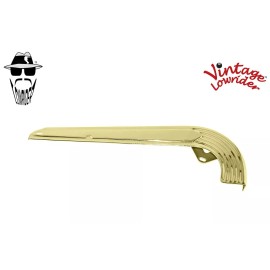 VINTAGE LOWRIDER STEEL BICYCLE CHAIN GUARD W/LINE GOLD FOR 16" BIKES.