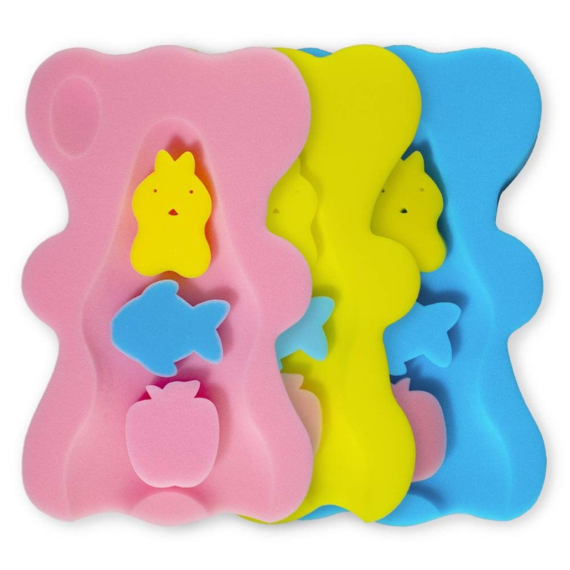 HALLO Soft Infant Bath Sponge Skid Proof Baby Bath Mat