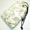 Whole Japan Drawstring Bag 7.9 x 11.0 x 0.6 inches