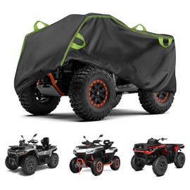 Quad Tarpaulin XXXL 210D - Waterproof & Windproof ATV Cover with Reflective Strips - UV Protection for Rain, Snow & Dust - Heavy Duty Oxford (256 x 120 x 110 cm)