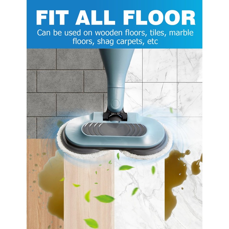 Mellbree Replacement Steam Mop Pads Compatible with Shark S6002UK 6Pcs,