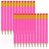 Zonon 24 Pcs Rose Red Golf Pencils with Erasers Mini