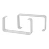 220x55mm Rectangular Ducting Ventilation Mounting Clip - White Plastic Support