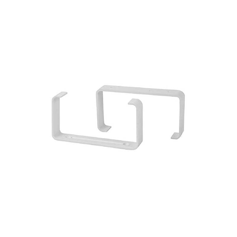 220x55mm Rectangular Ducting Ventilation Mounting Clip - White Plastic Support