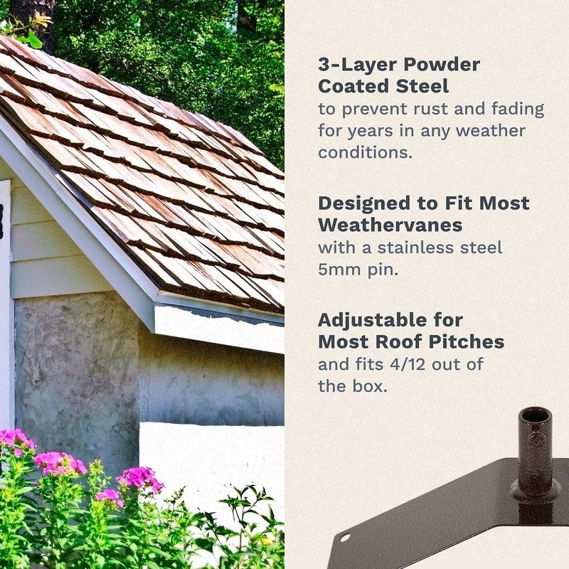 EZ Vane Standing Deer Weathervane — Roof Mount, Wind Cups,
