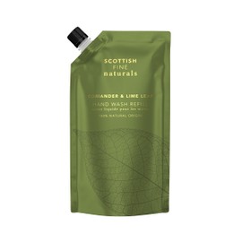 Scottish Fine Soaps - Scottish Fine Naturals Hand Wash Refill - Coriander and Lime Leaf - Enriched With Vitamin B5 - Hydrating, Soothing, Regenerative - Sensitive Formula - Vegan Friendly - 600ml