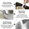 Bigwinyep Mini Egg Pan, 304 Stainless Steel Omelet Pan, 5.1Inch