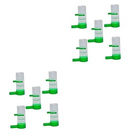 Ipetboom 2 Juegos de Comederos Grandes para Pájaros Rociadores de Agua Automáticos Bebederos de Plástico para Loros Y Periquitos Fáciles de Limpiar 5 Unidades