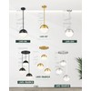 LMS Modern Pendant Lighting Gold Globe Pendant Light Fixture, Mid