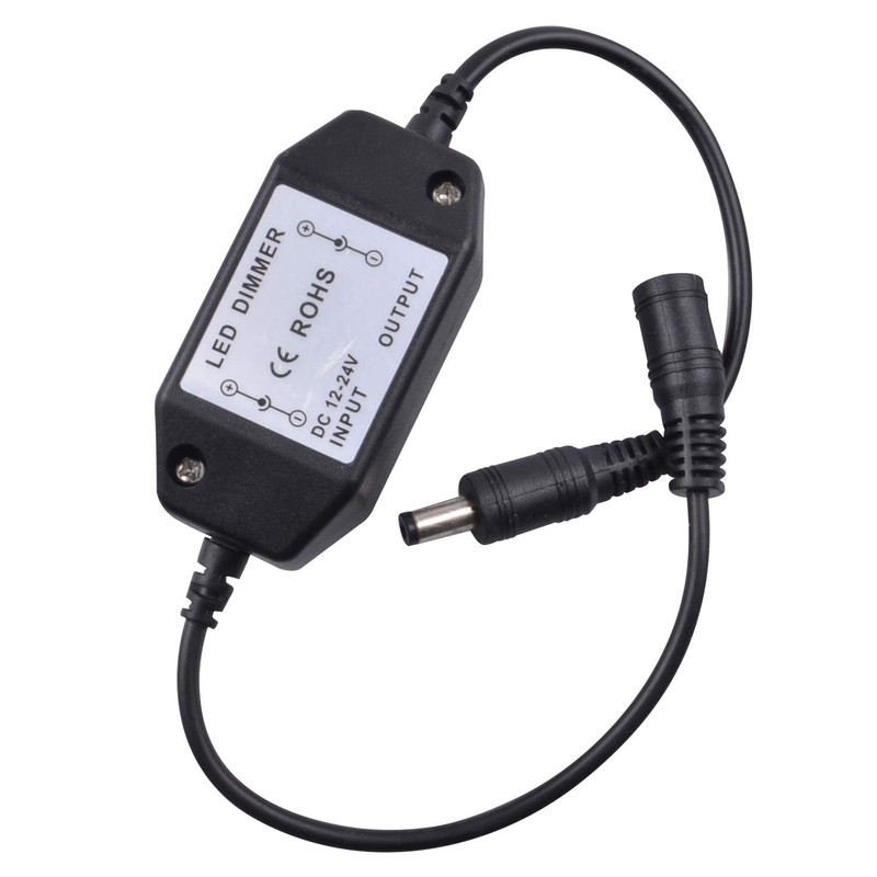 JUNWEN LED Dimmer Switch 12V Dimmable Strip Lights Brightness Controller
