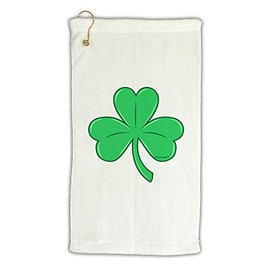 TOOLOUD Shamrock Vector Design Micro Terry Gromet Golf Towel 16" x 25"