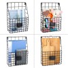 WantuSee Metal Wire Wall Mounted Magazine Holder, Wall Hanging Organizer