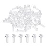 sourcing map 50Pcs Clear PC Plastic Self-tapping Screw, M3x10mm Phillips