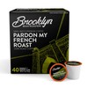 Brooklyn Beans French Roast Coffee Pods, Compatible with 2.0 K-Cup
