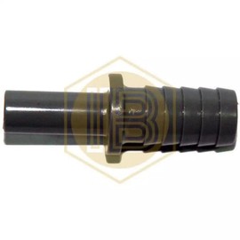 John Guest Tube to Hose Stem 3/8 inch Stem x 1/2 Hose (one supplied)