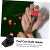 COLLBATH Portable Leather Pool Cue Chalk Holder with Magnetic Belt