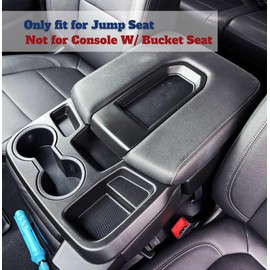 xinghe for 2014-2018 Silverado Sierra Jump Seat Console Leather Armrest Cover, Leather Center Console Cover for Silverado