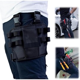 JichuET Tool Pouch with Belt Clip Electrician Multifunctional Repair Bag Utility Mini Tool Organizer Pouch for Men, Electrician, DIY, Automotive, Craftsman, Carpenter, Plumbers