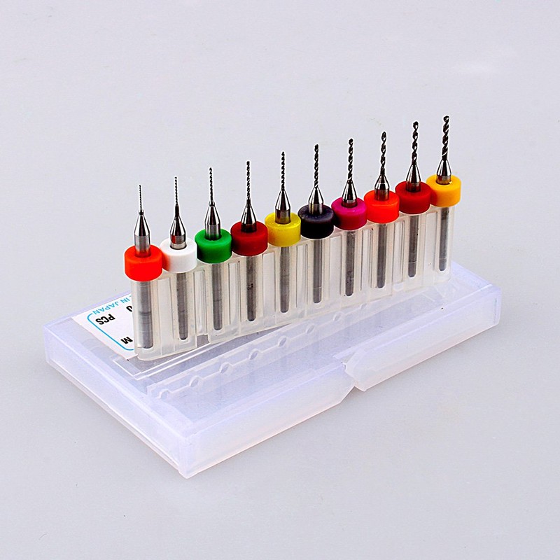 Honiwu 10 PCS Micro Drill Bit Set, 0.3mm-1.2mm Small Drill
