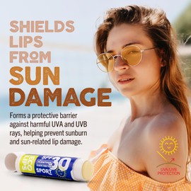 Eco Lips Classic Sport SPF 30 Broad Spectrum Sunscreen Lip Balm – 6-Pack (Classic Vanilla) | Organic Moisturizing Lip Protection | Made in USA, Cruelty-Free Outdoor Lip Care