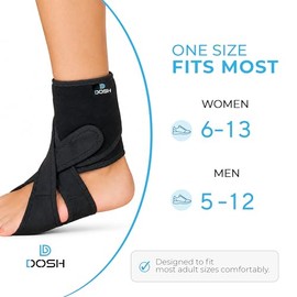 DOSH AFO - Faja de pie para pies - Faja de pie para caminar - Faja AFO - Faja de pie caída para caminar - Ortesis de pie de tobillo para caída de pie - Ortesis de caída de pie - Izquierda - Talla única)
