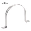 sourcing map M100 Rigid Pipe Strap, 2 Holes Tube Straps