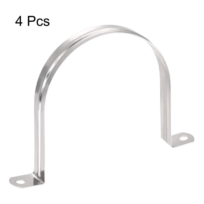 sourcing map M100 Rigid Pipe Strap, 2 Holes Tube Straps