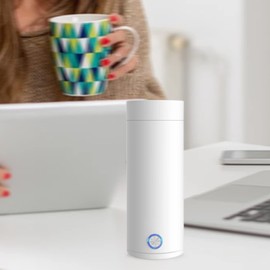 Portable Mini Heating Cup,Travel Kettle Coffee,3 in 1 Kettle,400ml Portable Kettle,Travel Kettle,Small Portable Water Cup,Making Tea,Coffee,Milk,Gift for Friends