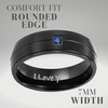 Willis Judd 7mm Titanium Ring for Men Engraved I Love