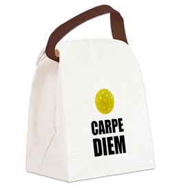 CafePress Carpe Diem Pickleball Canvas Lunch Bag with Strap Handle