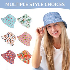 GWOWLWF Bucket Hat for Woman Man Unisex Print Cute Funny Fashion Fisherman Sun Hats Mens Womens Summer Bucket Hats for Outdoor Golf Beach Vacation Fishing Hiking, Tropical Flamingo