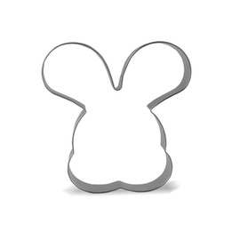 Keewah Easter Bunny Rabbit Face Cookie Cutter, 4”, Stainless Steel