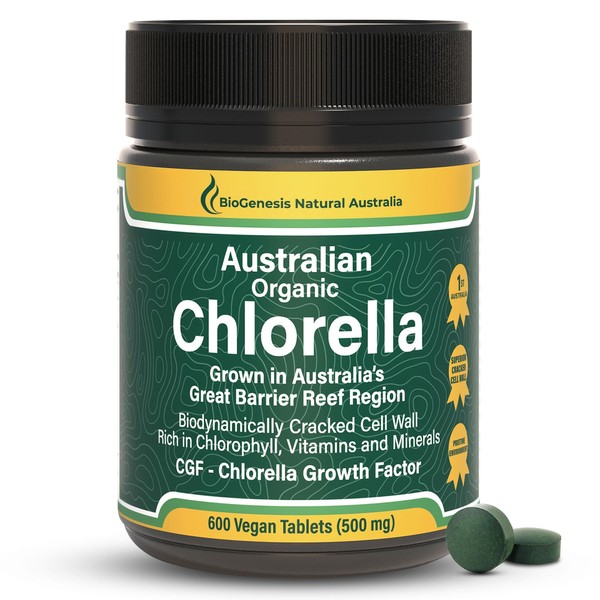 Biogenesis Organic Chlorella Tablets – 600 Count (500mg) | Australian