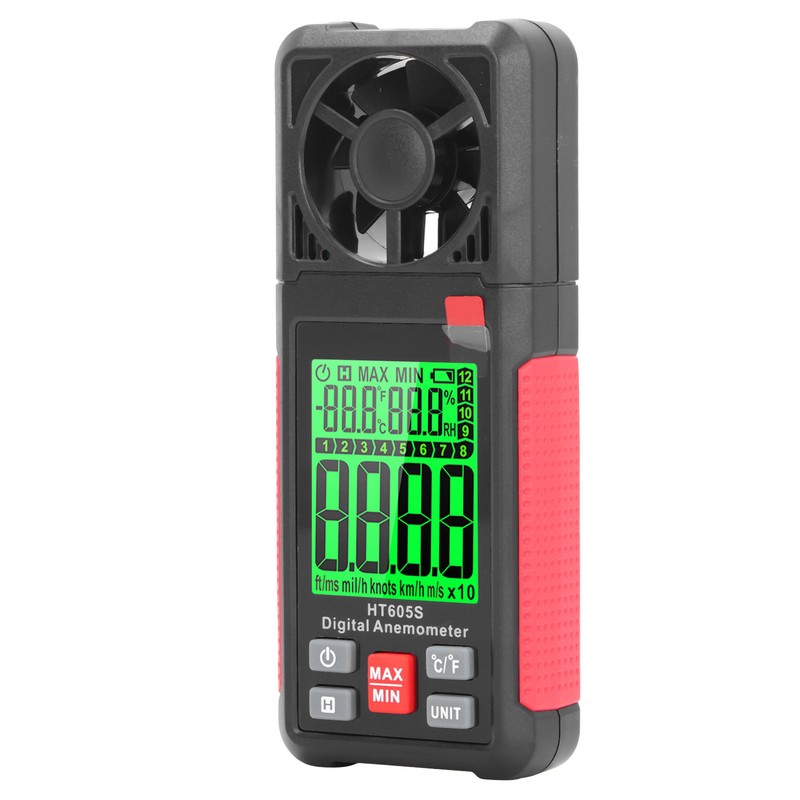 Digital Anemometer High Accuracy 2.26 Inch LCD Screen Thermal Handheld