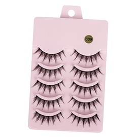 Manga False Eyelashes Extension Faux Eyelash Pack Ligero D curness Fake Anime Lashes Makeup Lash Strip Messy 10Pcs para Shows Party, K-5 pares        
