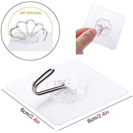 LABOTA LABOTA Haken Selbstklebend Wandhaken, 50 Stck Klebehaken Transparente Ohne Bohren, Handtuchhaken fr Kche Badezimmer Wand & Decke Aufh?nger, Max 10kg