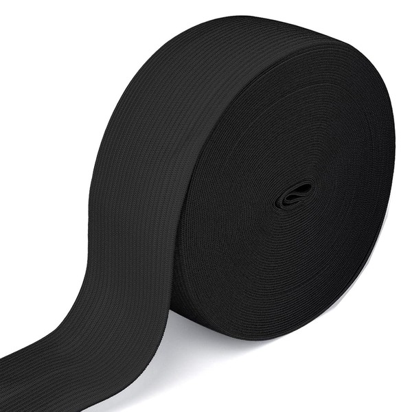 Qikaara 10 Metres Elastic Band, Black, Elastic Bands Sewing 50