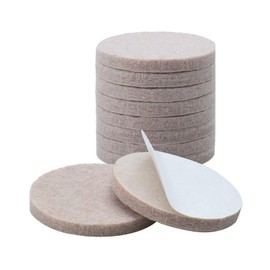 uxcell 10pcs Furniture Pads Round 3/4" Self-stick Non-slip Anti-scratch Felt Pads Floors Protector Beige