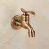 TOLIWEL Antique Brass Garden Outdoor Faucet Bathroom Wall Mount Water