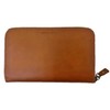 Wayan Genuine Leather DB Series Round Wallet, Brown