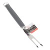 Chef Craft 21468 1-Piece BBQ Fork with Silicone Handle, Gray