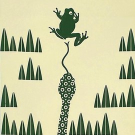 Someno Anbo Tenugui "2025 Zodiac Perorine Green" Hon-Dyed 100% Cotton Tokuoka, Made in Japan, 13.8 x 39.4 inches (35 x 100 cm)