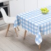 2pcs Blue White Checkered Table Cloth Party,137*274cm Plastic Table Cloth