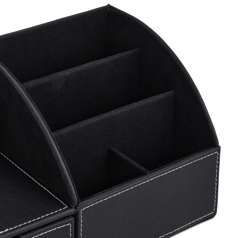 Relaxdays Desk Organiser, Office Organiser with 6 Compartments & Drawer,