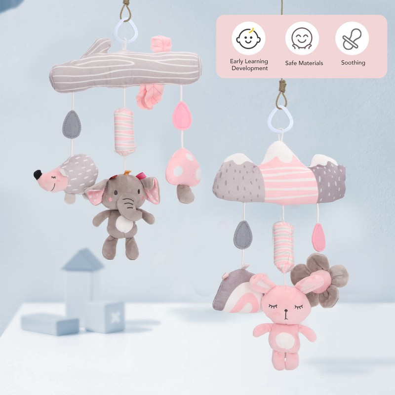 Baby Mobile Sensory Toy Soft Plush Learning Development Interactive Sound