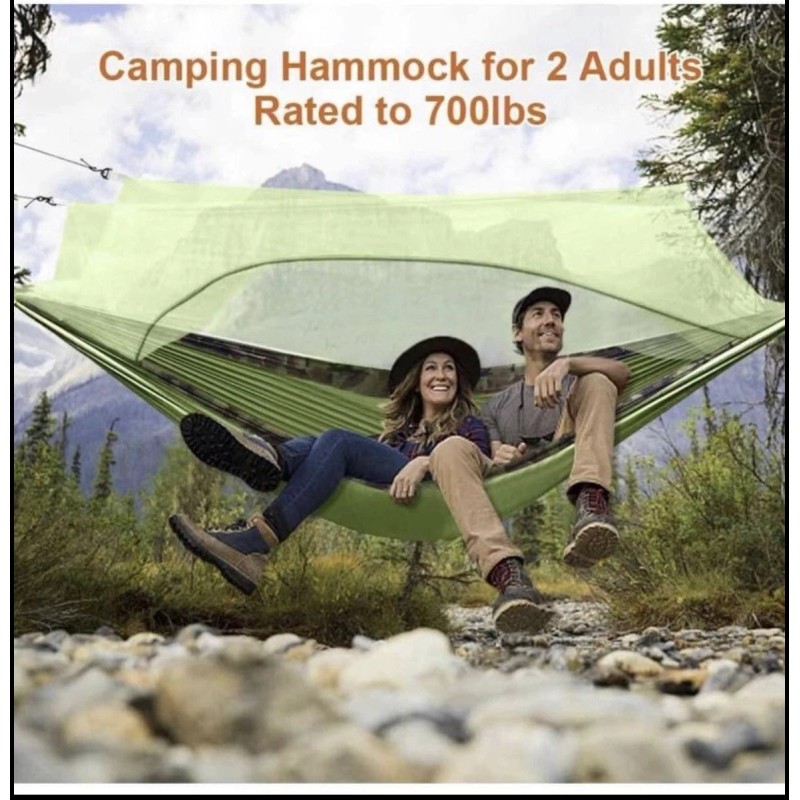 Hieha Double Camping hammock With Mosquito Net,portable Nylon Hiking Hammocks