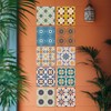 CHGCRAFT 36pcs 12 Styles Spanish Mediterranean Style Pattern Tile Stickers