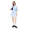 Tommy Jeans Women's Casual Shirt Dress with Mini, Surgarplum/Stripe